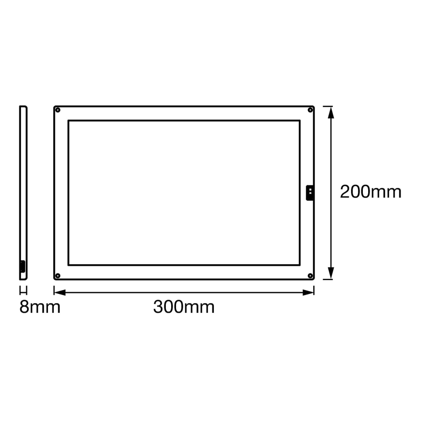 Ledvance - LED Aptumšojams zem korpusa gaismas ar sensoru CABINET LED/14W/230V