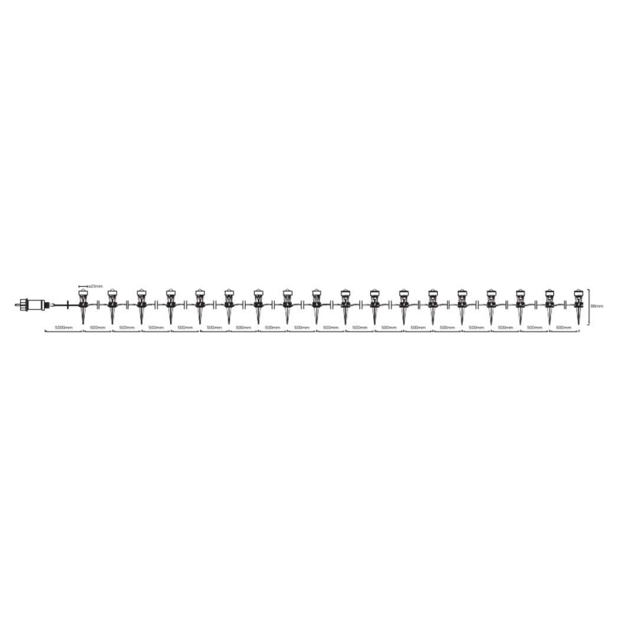 Ledvance - LED Āra dekoratīvais gaismeklis DOT 18xLED/0,7W/230V IP66