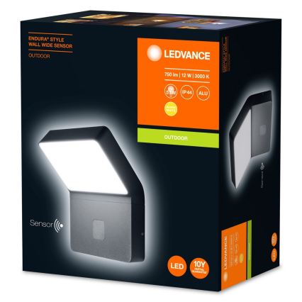 Ledvance - LED Āra gaismeklis ar sensoru ENDURA LED/12W/230V IP44