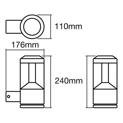 Ledvance - LED Āra lampa LANTERN 1xLED/12W/230V IP44