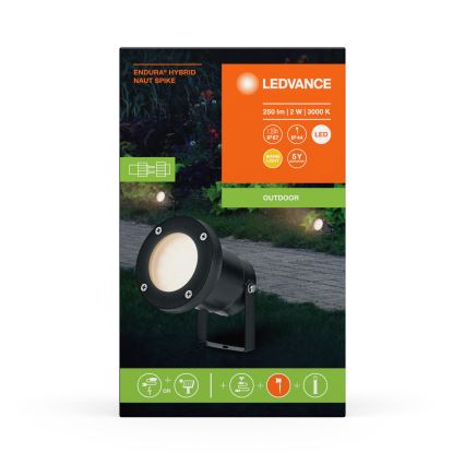 Ledvance - LED Āra lampa ENDURA HYBRID NAUT SPIKE LED/2W/12V IP44