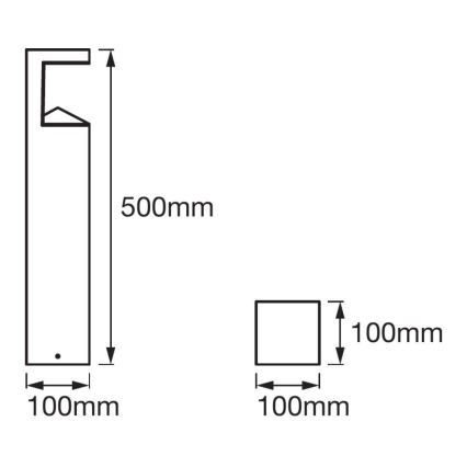 Ledvance - LED Āra lampa PYRAMID 1xLED/9W/230V IP44 50 cm