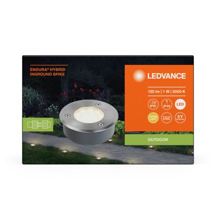 Ledvance - LED Āra lampa ENDURA HYBRID SPIKE LED/1W/12V IP44