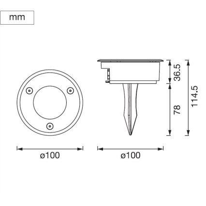 Ledvance - LED Āra lampa ENDURA HYBRID SPIKE LED/1W/12V IP44