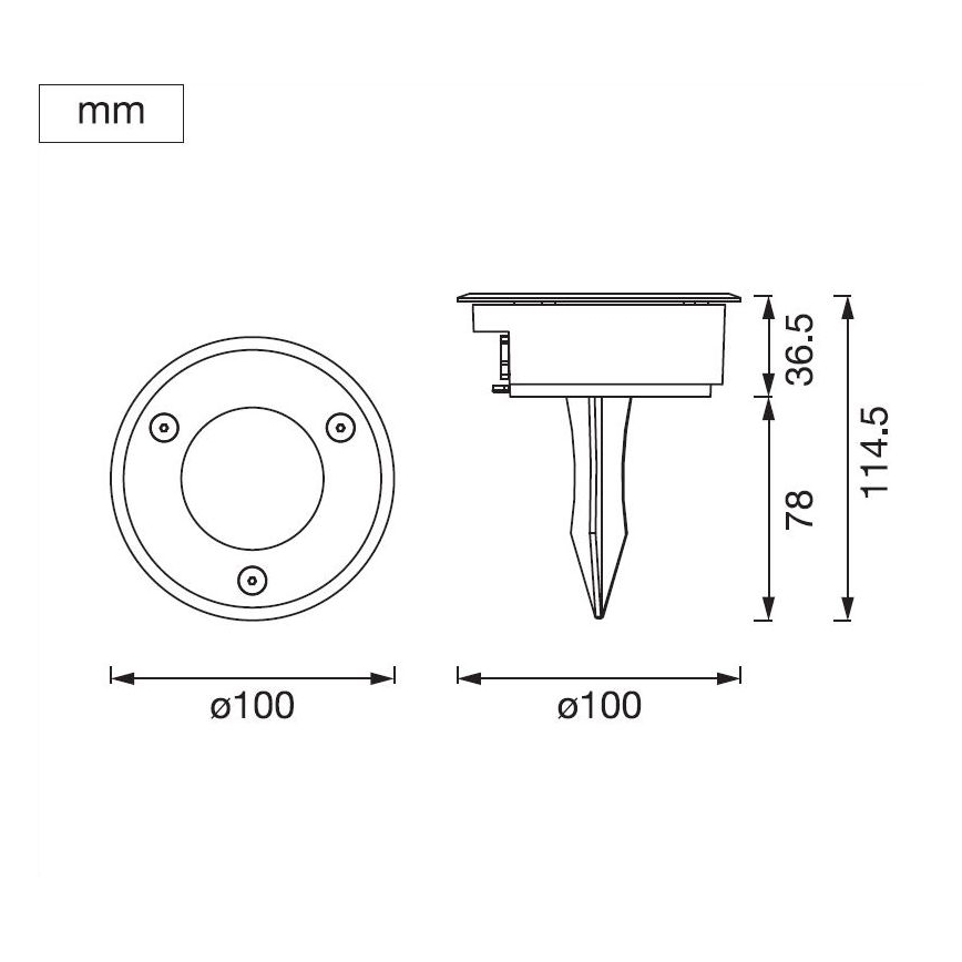 Ledvance - LED Āra lampa ENDURA HYBRID SPIKE LED/1W/12V IP44