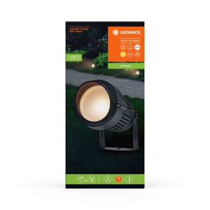 Ledvance - LED Āra lampa ENDURA HYBRID SPOT SPIKE LED/1W/12V IP44