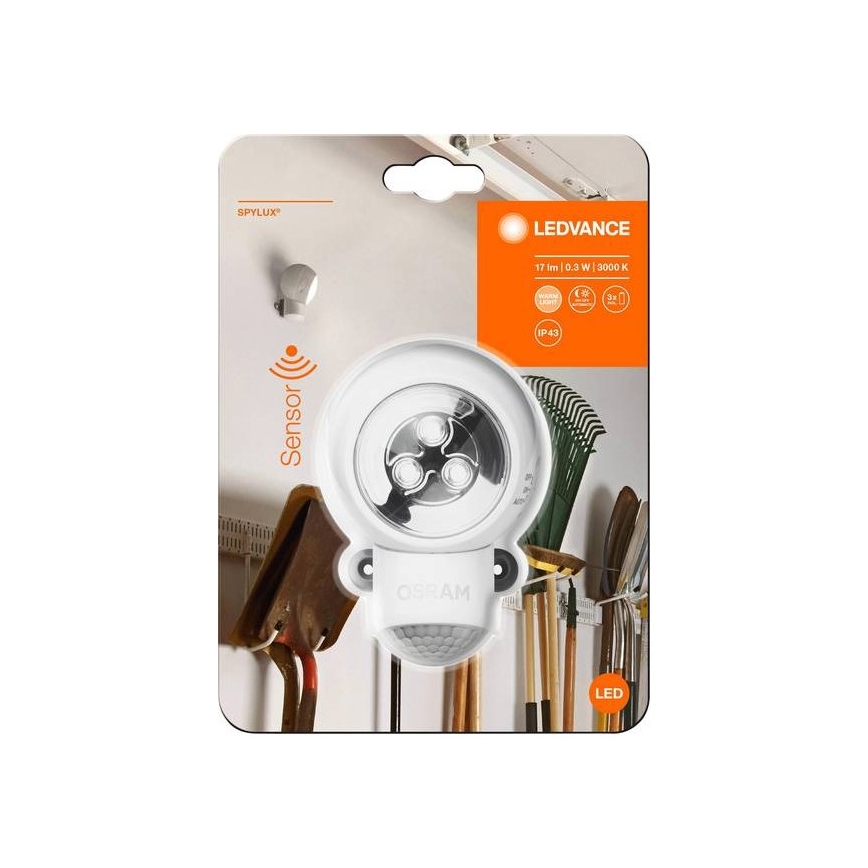Ledvance - LED āra orientēšanas gaismeklis ar sensoru SPYLUX LED/0,3W/4,5V IP4