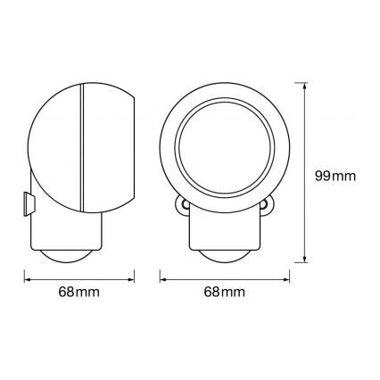 Ledvance - LED āra orientēšanas gaismeklis ar sensoru SPYLUX LED/0,3W/4,5V IP4