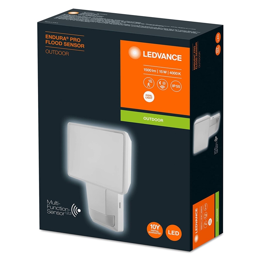 Ledvance - LED Āra prožektors ar sensoru FLOOD LED/15W/230V IP55