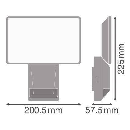 Ledvance - LED Āra prožektors ar sensoru FLOOD LED/27W/230V IP55