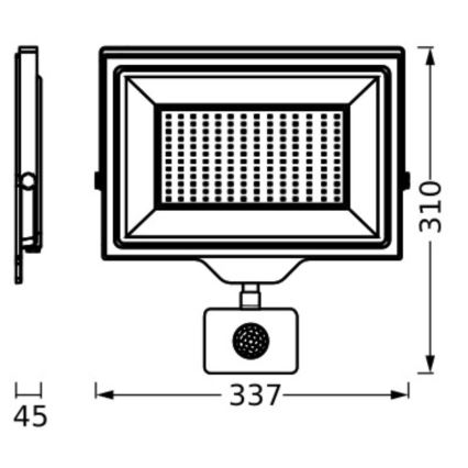 Ledvance - LED Āra sienas prožektors ar sensoru FLOODLIGHT ESSENTIAL LED/150W/230V IP65