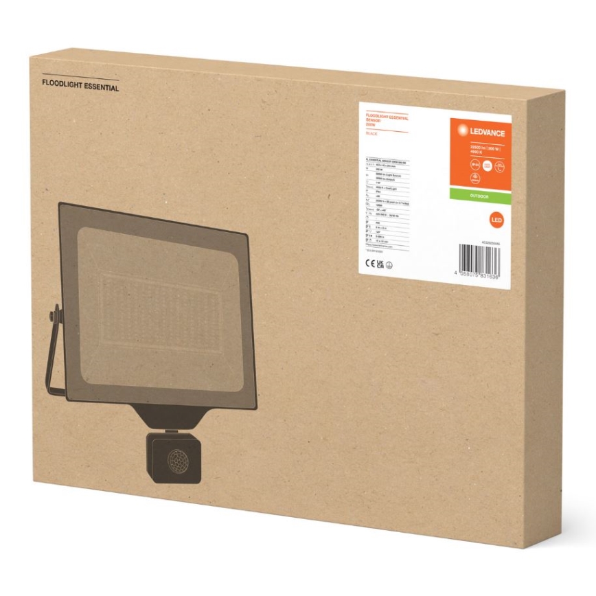 Ledvance - LED Āra sienas prožektors ar sensoru FLOODLIGHT ESSENTIAL LED/200W/230V IP65
