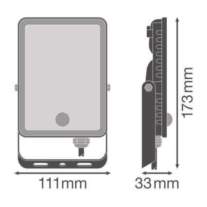 Ledvance - LED Āra sienas prožektors ar sensoru FLOODLIGHT LED/20W/230V IP65