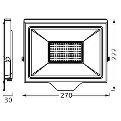 Ledvance - LED Āra sienas prožektors FLOODLIGHT ESSENTIAL LED/100W/230V IP65