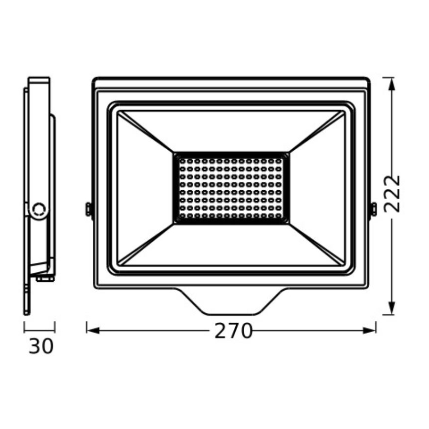 Ledvance - LED Āra sienas prožektors FLOODLIGHT ESSENTIAL LED/100W/230V IP65