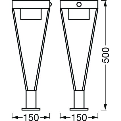Ledvance - LED Āra saules enerģijas lampa ar sensoru BOUQUET LED/6W/3,7V 2200 mAh IP44