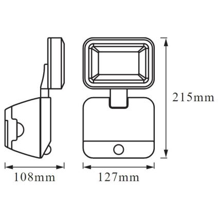 Ledvance - LED Āra sienas gaismeklis ar sensoru BATTERY LED/4W/6V IP54