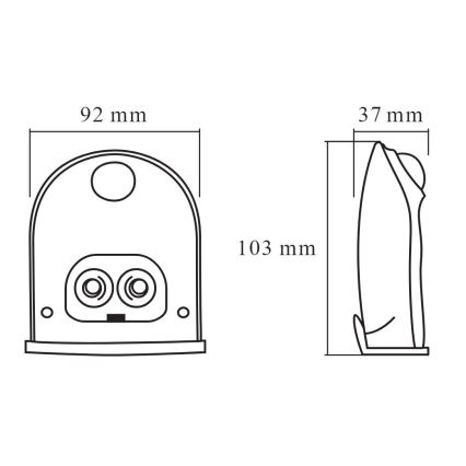 Ledvance - LED Āra sienas gaismeklis ar sensoru DOORLED LED/1W/4,5V IP54