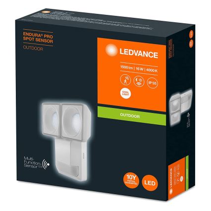 Ledvance - LED Āra sienas gaismeklis ar sensoru SPOT 2xLED/8W/230V IP55