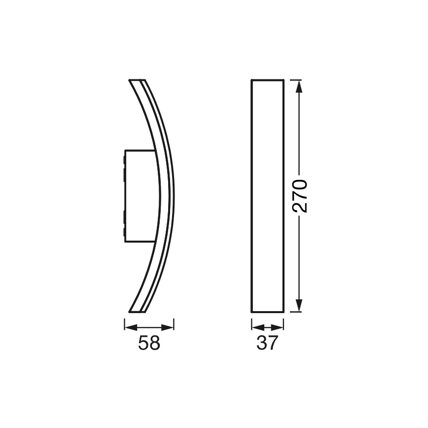 Ledvance - LED Āra sienas gaismeklis BOW LED/7W/230V IP54
