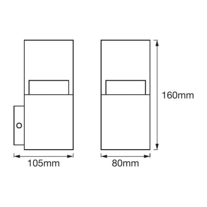 Ledvance - LED Āra sienas gaismeklis CRYSTAL 1xLED/4,5W/230V IP44