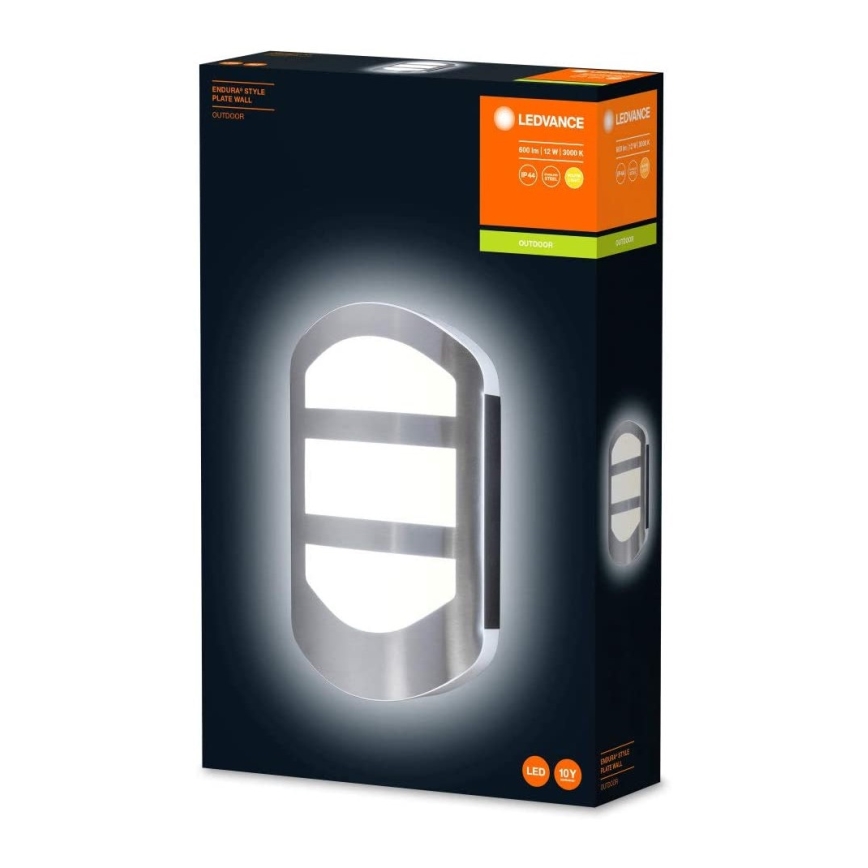 Ledvance - LED Āra sienas gaismeklis PLATE LED/12W/230V IP44