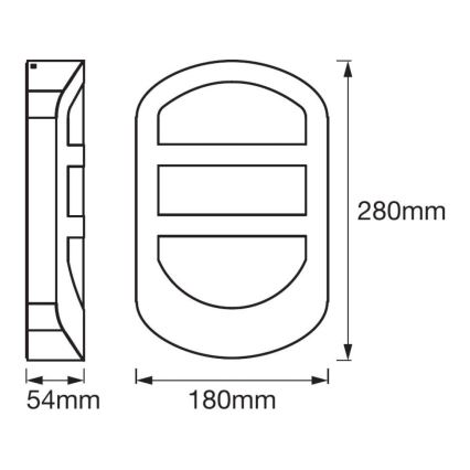 Ledvance - LED Āra sienas gaismeklis PLATE LED/12W/230V IP44
