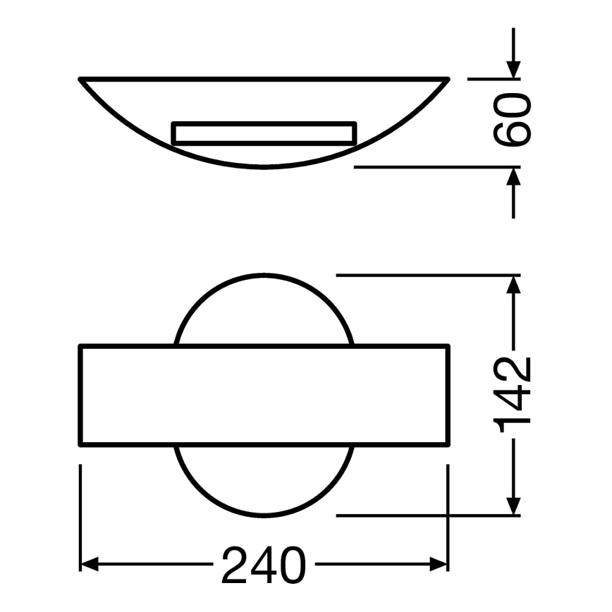 Ledvance - LED Āra sienas gaismeklis SHIELD LED/11W/230V IP44