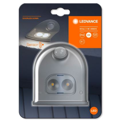 Ledvance - LED Āra sienas lampa ar sensoru DOORLED LED/1W/3xAA IP54
