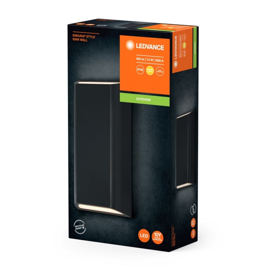 Ledvance - LED Āra sienas lampa ENDURA STYLE IDAR 2xLED/3,75W/230V IP65