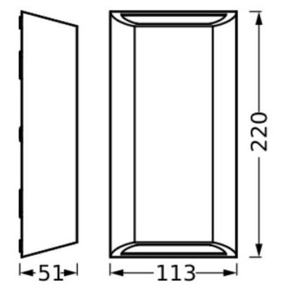Ledvance - LED Āra sienas lampa ENDURA STYLE IDAR 2xLED/3,75W/230V IP65