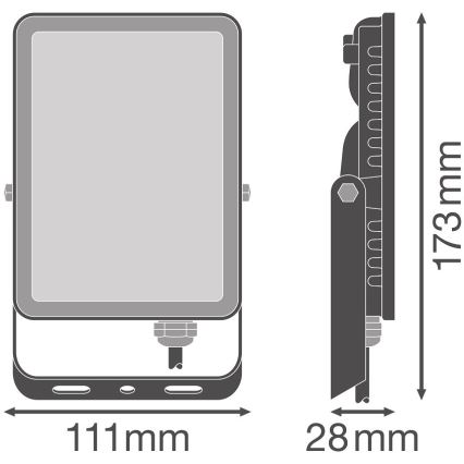 Ledvance - LED Āra sienas prožektors FLOODLIGHT LED/20W/230V 6500K IP65