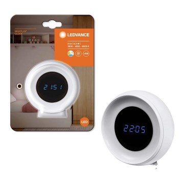 Ledvance - LED Digitālā pulkstenis ar fona apgaismojumu NIGHTLUX LED/0,3W/5V 1000mAh 3000/4000/6500K