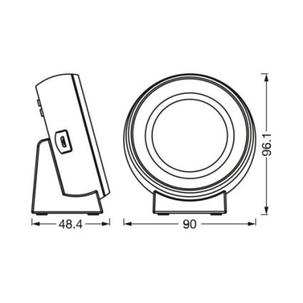 Ledvance - LED Digitālā pulkstenis ar fona apgaismojumu NIGHTLUX LED/0,3W/5V 1000mAh 3000/4000/6500K