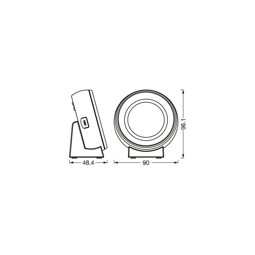 Ledvance - LED Digitālā pulkstenis ar fona apgaismojumu NIGHTLUX LED/0,3W/5V 1000mAh 3000/4000/6500K