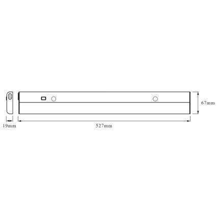 Ledvance - LED gaismeklis zem skapja ar sensoru FLAT LED/12W/230V 3000K
