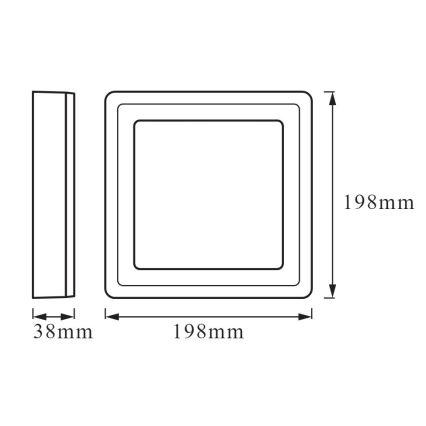 Ledvance - LED Griestu gaismeklis CLICK LED/15W/230V