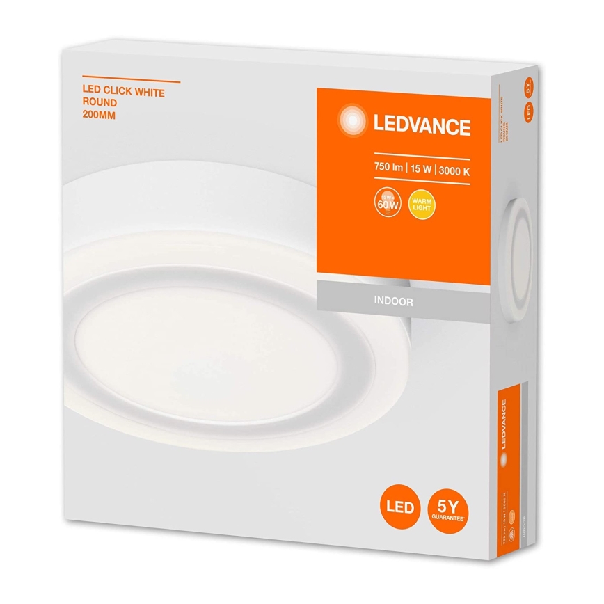 Ledvance - LED Griestu gaismeklis ROUND LED/15W/230V d. 20 cm