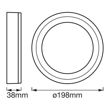 Ledvance - LED Griestu gaismeklis ROUND LED/15W/230V d. 20 cm