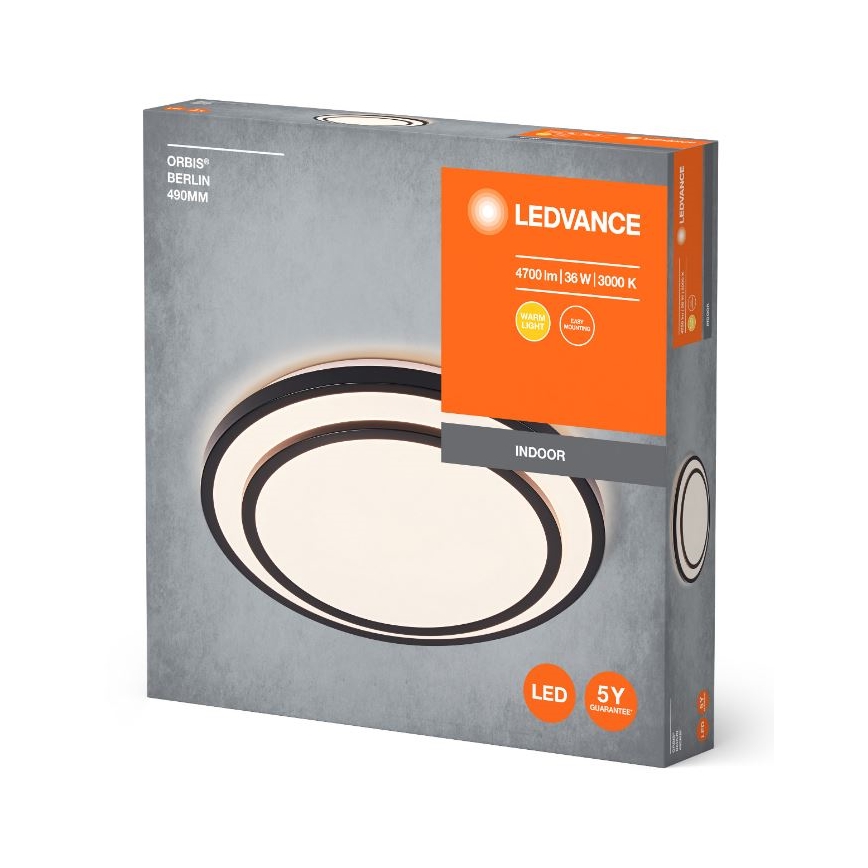 Ledvance - LED Griestu lampa ORBIS BERLIN LED/36W/230V melna