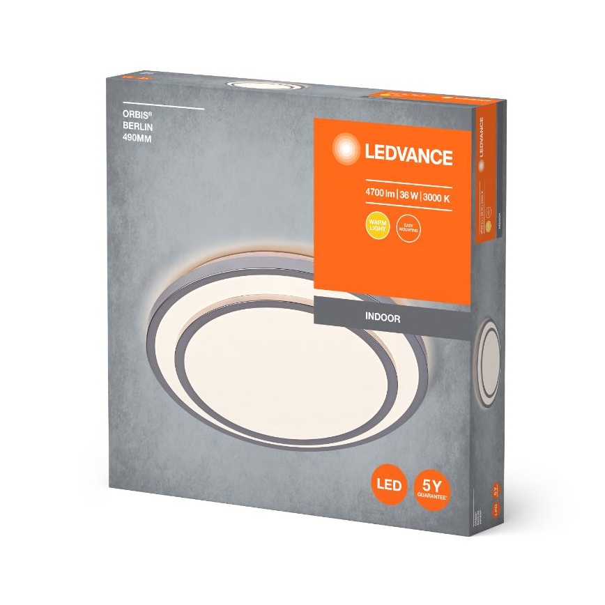 Ledvance - LED Griestu lampa ORBIS BERLIN LED/36W/230V sudraba
