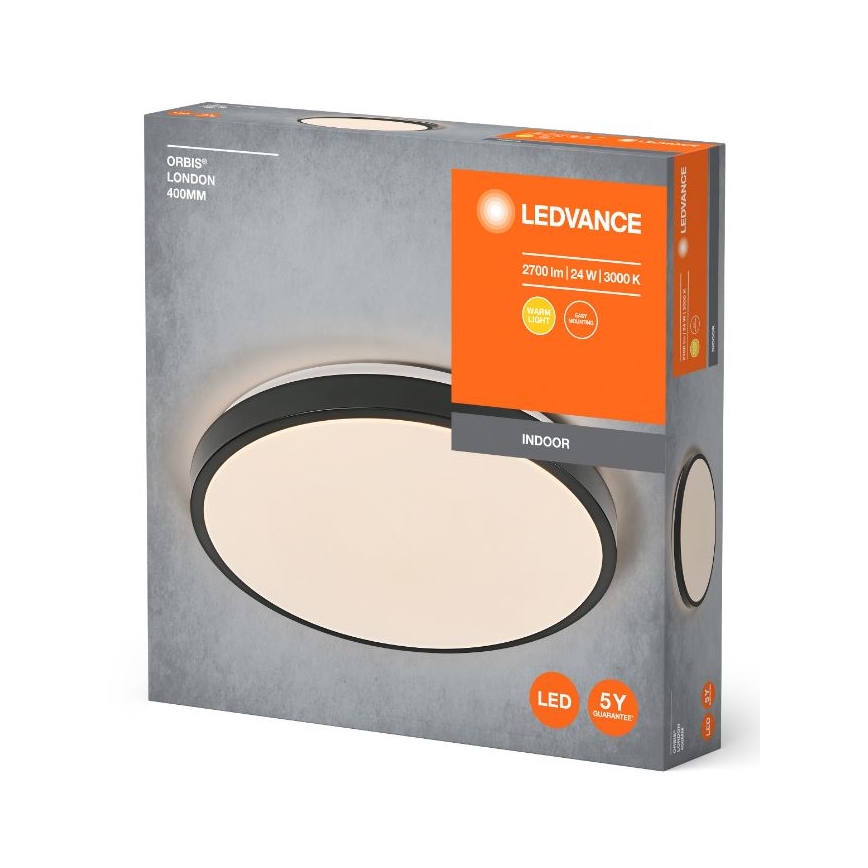 Ledvance - LED Griestu lampa ORBIS LONDON LED/24W/230V melna