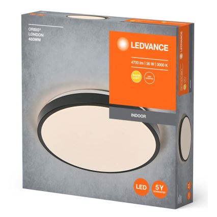 Ledvance - LED Griestu lampa ORBIS LONDON LED/36W/230V melna