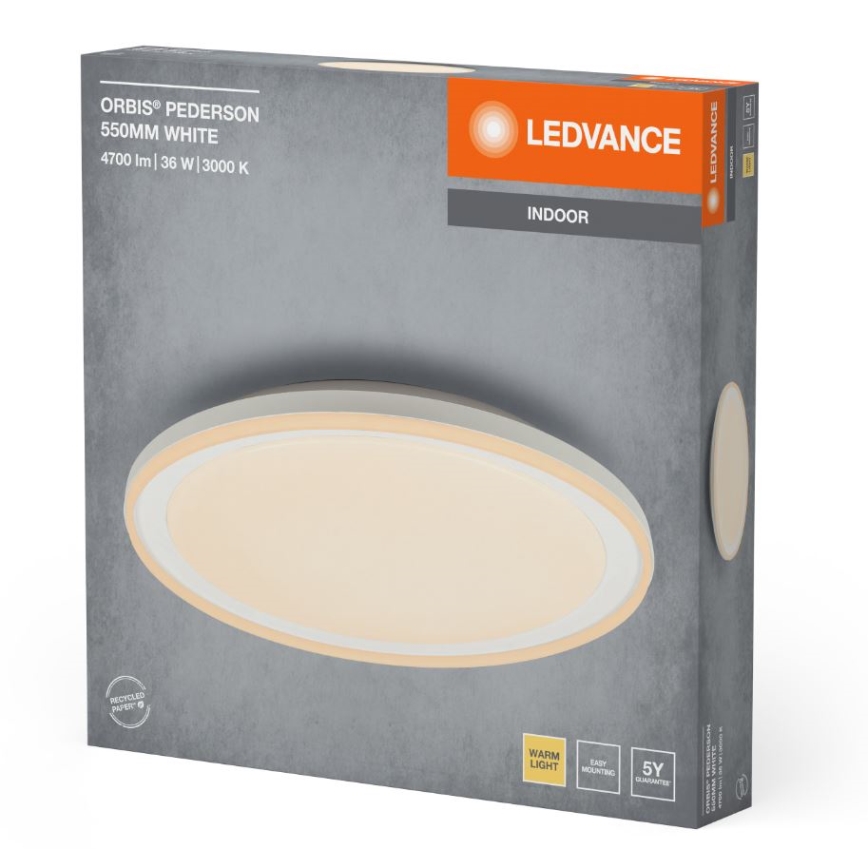 Ledvance - LED Griestu lampa ORBIS PEDERSON LED/36W/230V d. 55 cm balta