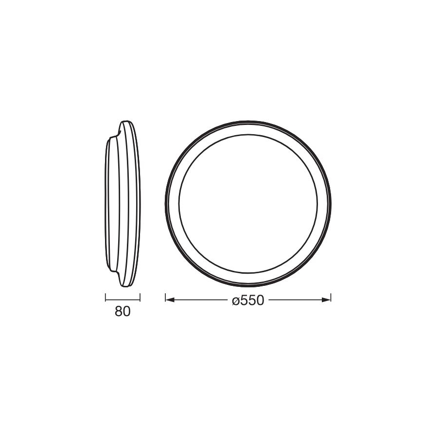 Ledvance - LED Griestu lampa ORBIS PEDERSON LED/36W/230V d. 55 cm melna