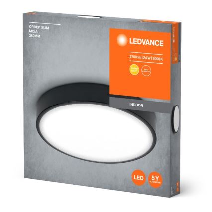 Ledvance - LED Griestu lampa ORBIS SLIM LED/24W/230V melna