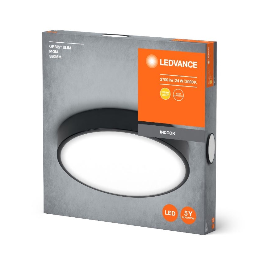 Ledvance - LED Griestu lampa ORBIS SLIM LED/24W/230V melna