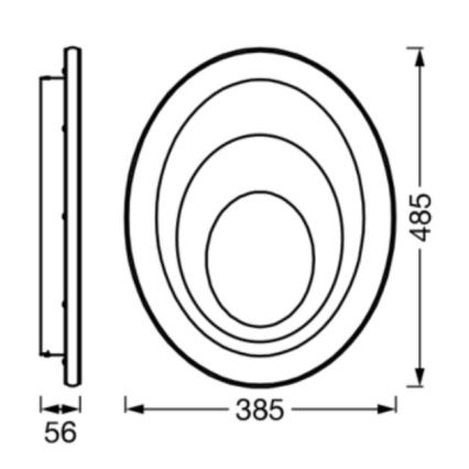 Ledvance - LED Griestu lampa ORBIS SPIRAL LED/37W/230V