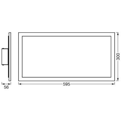 Ledvance - LED griestu lampa PLANON LED/22W/230W