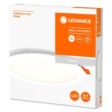 Ledvance - LED Iegremdējams gaismeklis SLIM LED/22W/230V 6500K